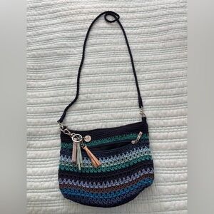 The Sak Crochet Crossbody Bag - Multicolor Striped Pattern